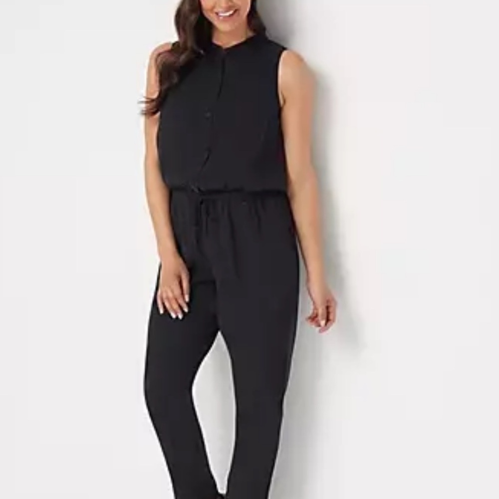 Darling Side Stitch black jumpsuit size medium.